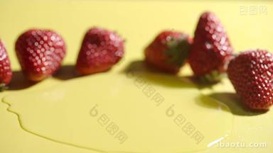 春天水果草莓广告风实拍